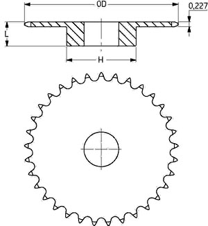 Звездочка PHS 41-1B70